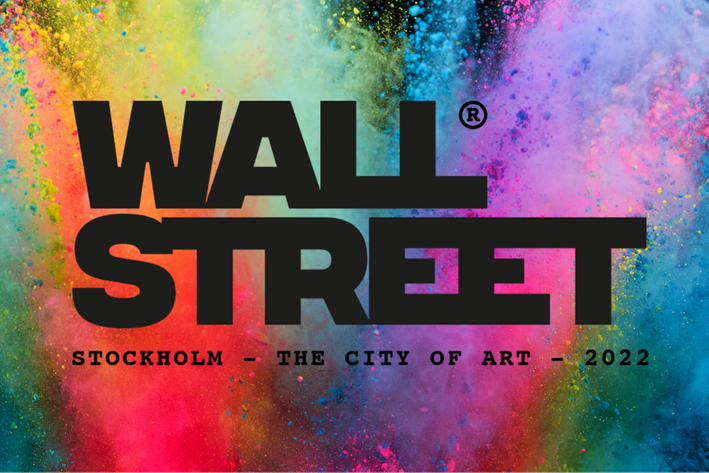 Affisch i starka färger för wallstreet