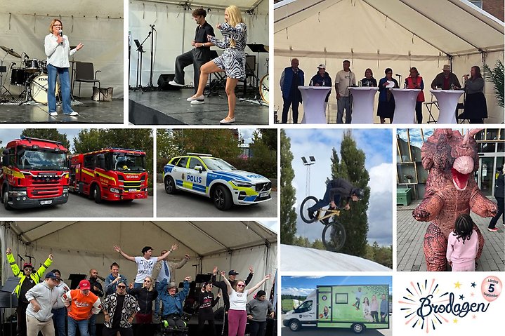 Ett collage av bilder från Brodagen